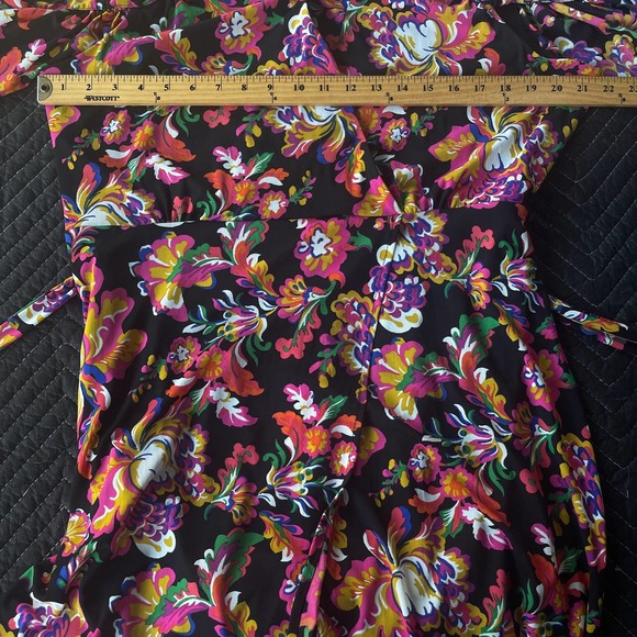 Thalia Sodi Dress Womens Plus Size 2X XXL Multicolored Floral Cold Shoulder - Picture 12 of 14